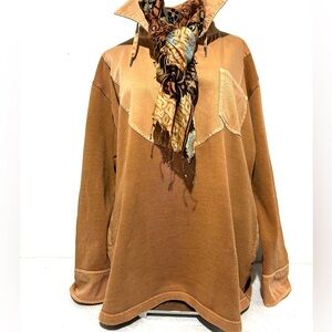 Wrap London Cotton & Canvas French Terry Sweatshirt